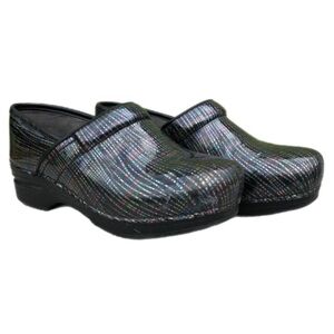 Dansko Professional Multi-Colored Striped Clogs Mules